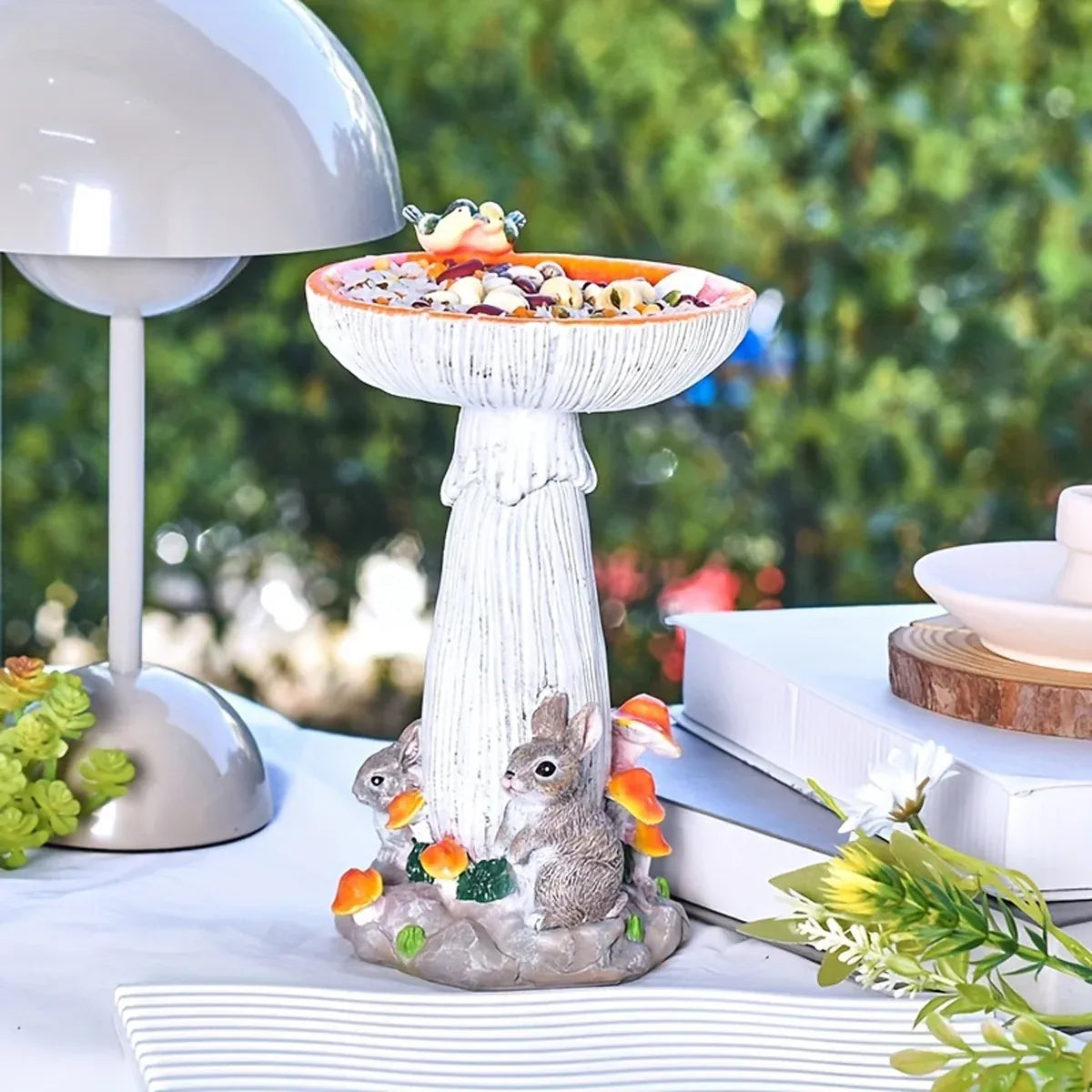 Resin Garden Decoration Animal Bird Feeder Amazon Bestseller Yard Ornament Decor