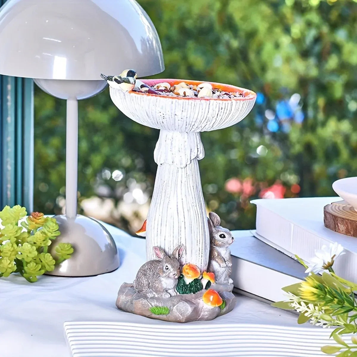 Resin Garden Decoration Animal Bird Feeder Amazon Bestseller Yard Ornament Decor