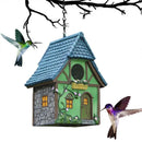 Bird House Resin Nest Outdoor Hanging Shed Feeder for Garden Yard Decorative Use