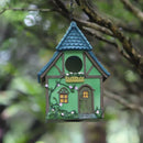Bird House Resin Nest Outdoor Hanging Shed Feeder for Garden Yard Decorative Use