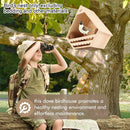 Wooden Garden Hanging Bird House Nest Box Outdoor Yard Wild Bird Shelter Decor