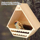 Wooden Garden Hanging Bird House Nest Box Outdoor Yard Wild Bird Shelter Decor