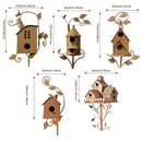 Birdhouse Garden Stakes Outdoor Yard Ornaments for Lawn and Garden Decoration - D