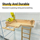 Parrot Wooden Climbing Ladder Platform Bed Stand Toy Bird Cage Resting Training
