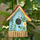 Handmade Birdhouse Resin Cute Patio Garden Hanging Nest Decoration for Outdoors - Green