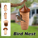 Wooden Bird Nest Cage Hummingbird Feeder House Hanging Home Garden Decorations - 2