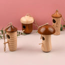 Wooden Bird Nest Cage Hummingbird Feeder House Hanging Home Garden Decorations - 3