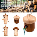 Wooden Bird Nest Cage Hummingbird Feeder House Hanging Home Garden Decorations - 4