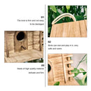 Wooden Bird House Outdoor Nest Breeding Box Pet Bird Shelter Hanging Cage