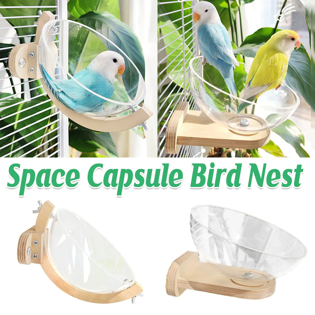 Parrot Rest Bird Nest Breathable for Small Parrots Comfortable Washable Durable - Swing Style
