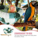 Parrot Winter Warm Nest Fluffy Cotton Hanging Bed Colourful Bird Cage House - Green