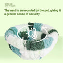 Parrot Winter Warm Nest Fluffy Cotton Hanging Bed Colourful Bird Cage House - Green