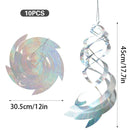 10PCS Hanging Reflective Bird Deterrent Wind Spinner Outdoor Garden Yard