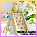 Wooden Bird Ladder Toy With Bell Parrot Perch Stand Climbing Gym Accessories Fun