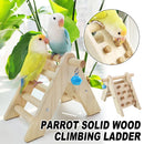Wooden Bird Ladder Toy With Bell Parrot Perch Stand Climbing Gym Accessories Fun