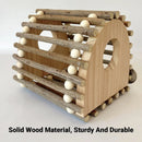Wooden Bird Nest Durable Indoor Outdoor Garden Decor for Birds Sparrow Parrot