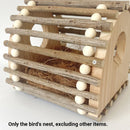 Wooden Bird Nest Durable Indoor Outdoor Garden Decor for Birds Sparrow Parrot
