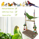 Parrot Hammock Swing Toy with Colourful Chain Double Swing Bird Cage Play