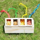 Parrot Foraging Toy Puzzle Training Chewing Toy Pine Wood Sturdy Durable