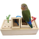 Parrot Foraging Toy Puzzle Training Chewing Toy Pine Wood Sturdy Durable