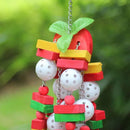 Wooden Parrot Chew Toy Bird Toys for Large and Small Birds Natural Pet Chew Toy - Apple
