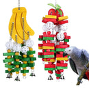Wooden Parrot Chew Toy Bird Toys for Large and Small Birds Natural Pet Chew Toy - Apple