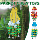 Wooden Parrot Chew Toy Bird Toys for Large and Small Birds Natural Pet Chew Toy - Blueberry