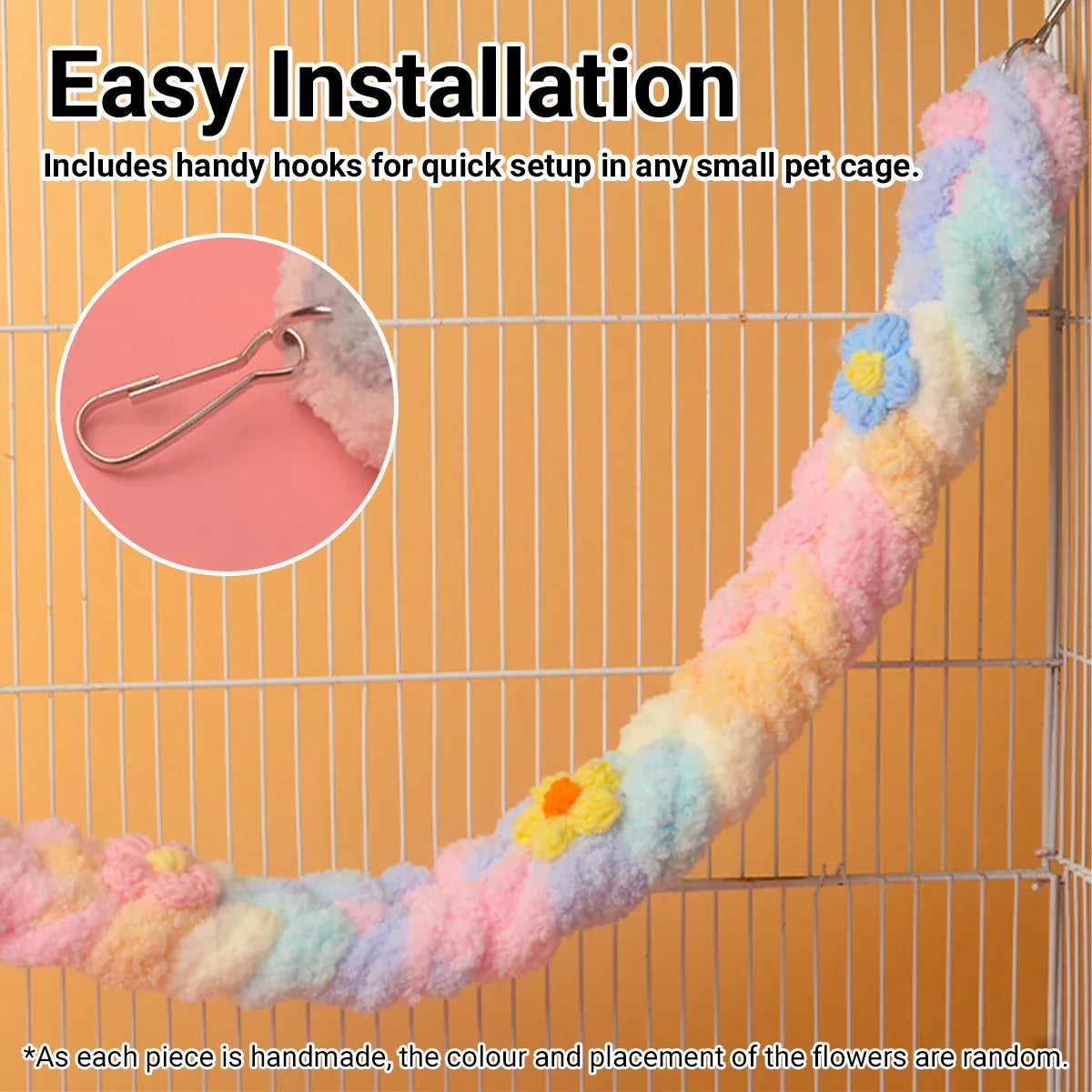 Small Pets Climbing Rope for Small Pet Cage Play Exercise Chewing Toy Use - Green
