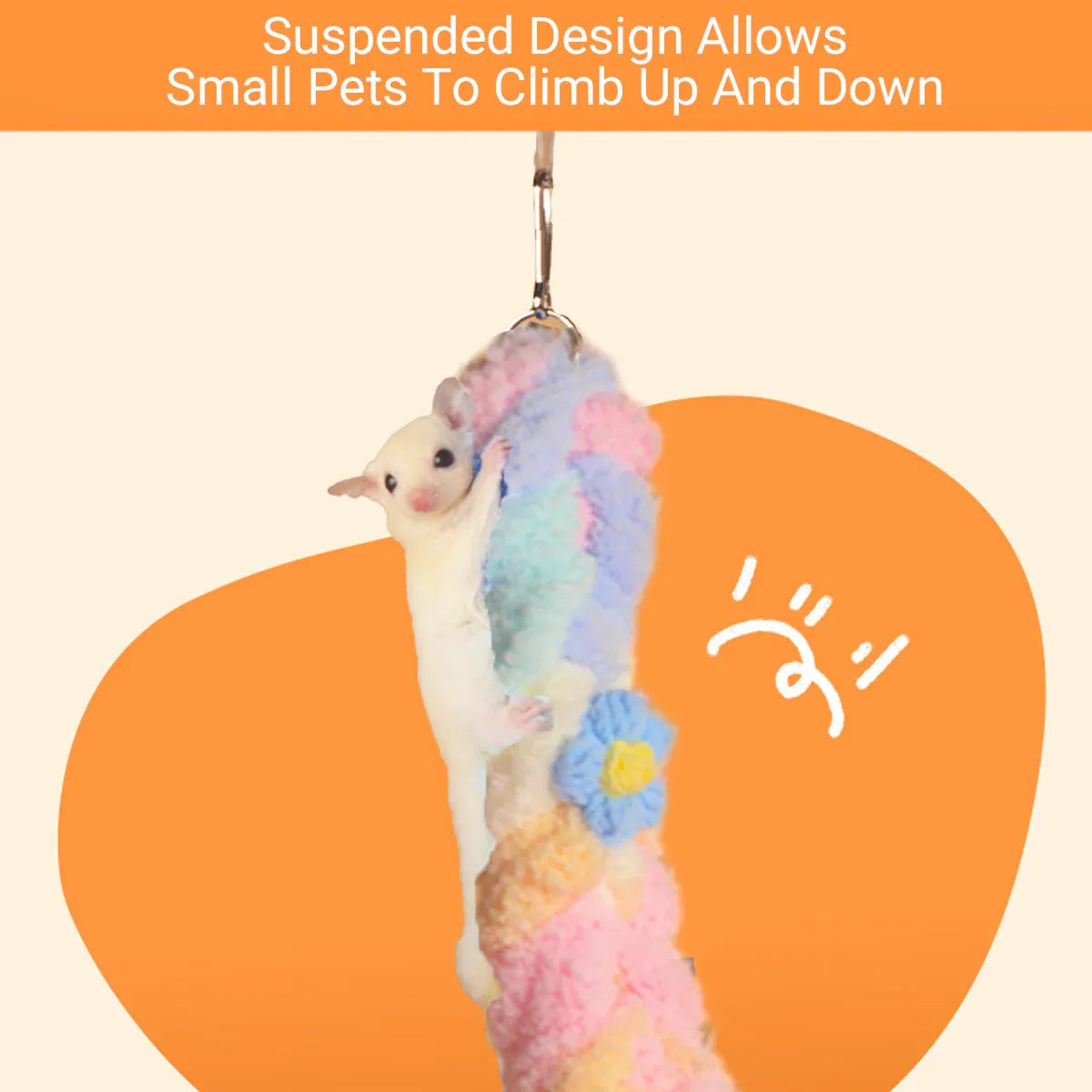 Small Pets Climbing Rope for Small Pet Cage Play Exercise Chewing Toy Use - Green
