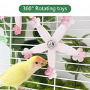 Spinning Windmill Bird Cage Toy 360 Degree Rotation Pecking Boredom Relief Play