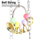Bird Ladder Swing Toy Double Layer Wooden Ring Bell for Parrots