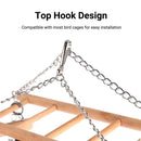 Bird Ladder Swing Toy Double Layer Wooden Ring Bell for Parrots
