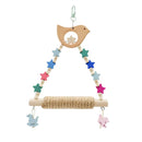 Colorful Parrot Swing Bird Perch Stand Stick Play Toy For Small Medium Parrots