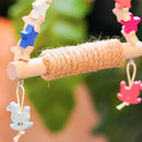 Colorful Parrot Swing Bird Perch Stand Stick Play Toy For Small Medium Parrots