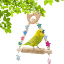 Colorful Parrot Swing Bird Perch Stand Stick Play Toy For Small Medium Parrots