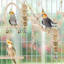 Bird Chew Toys Wooden Color 9-Piece Set Swing Hanging Bridge for Parrots AUS