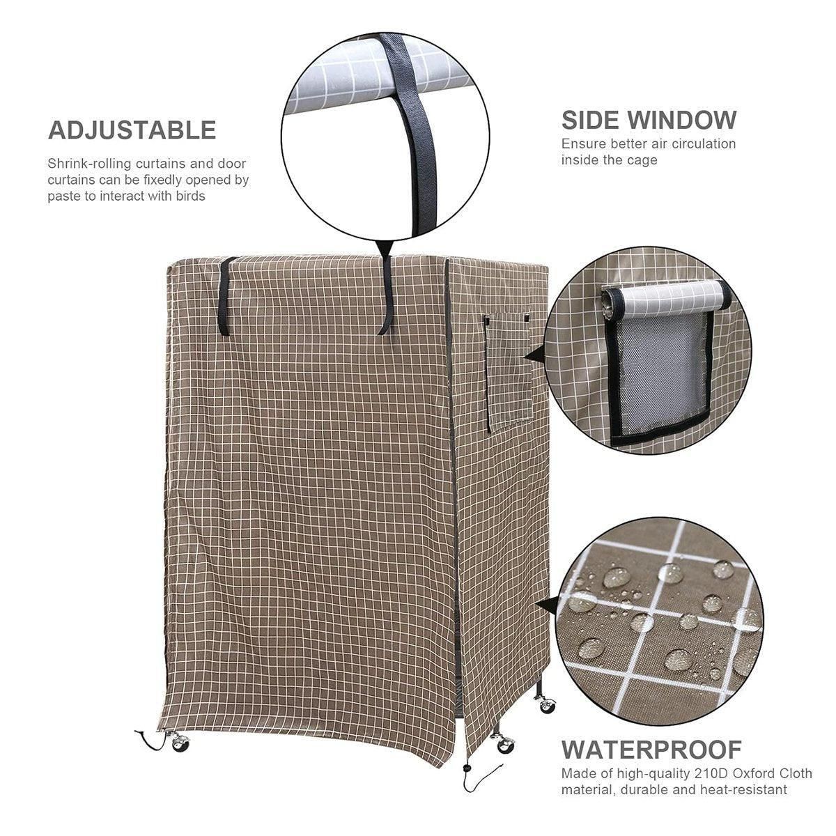 Waterproof Bird Cage Cover Outdoor Sun Rain Protection Pet Accessory