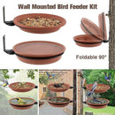 Garden Charm Versatile Hanging Bird Feeder and Bath Tray Plastic Outdoor