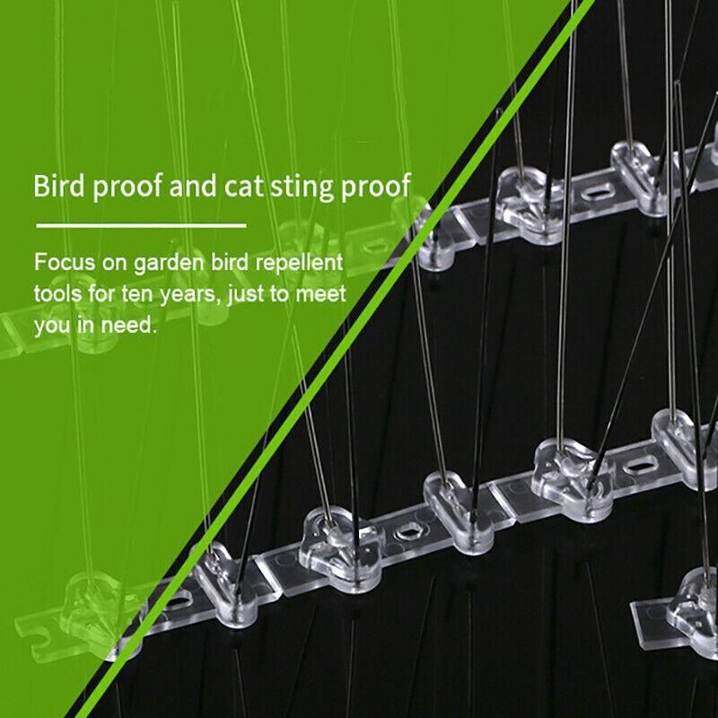 Lambu 10X 50Cm Anti Bird Spikes Pigeon Deterrent Repellent Bird Sting Stainless - 20 Groups