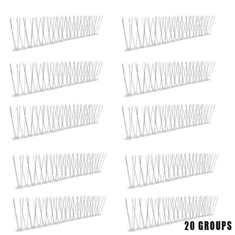 Lambu 10X 50Cm Anti Bird Spikes Pigeon Deterrent Repellent Bird Sting Stainless - 20 Groups