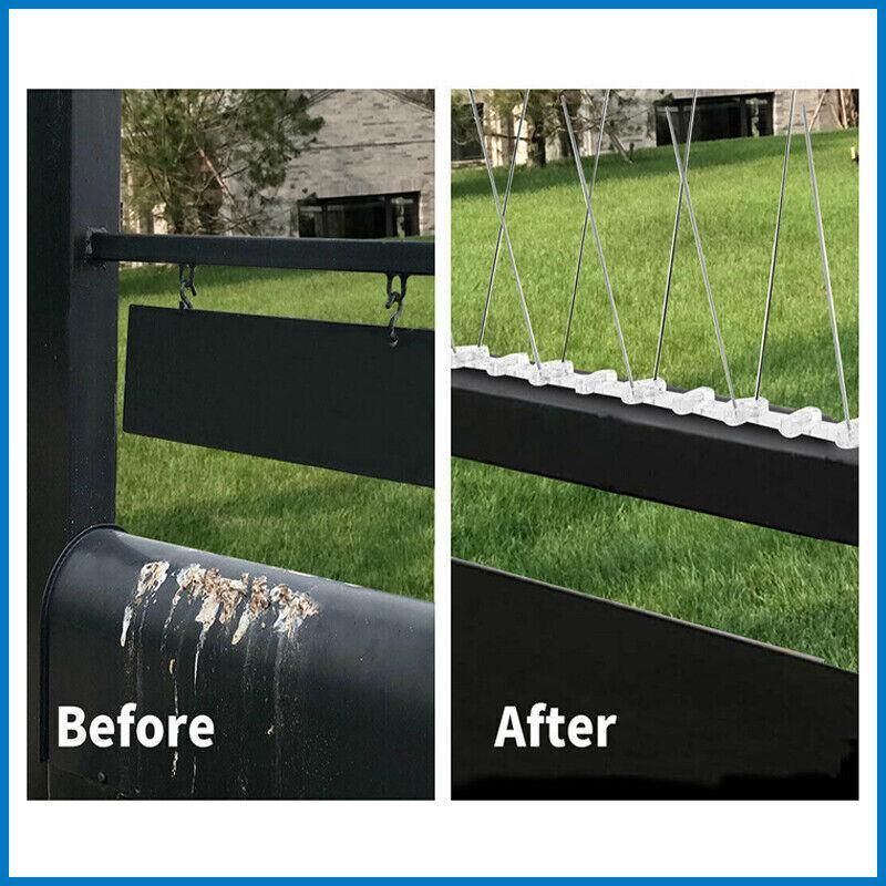 Lambu 10X 50Cm Anti Bird Spikes Pigeon Deterrent Repellent Bird Sting Stainless - 20 Groups