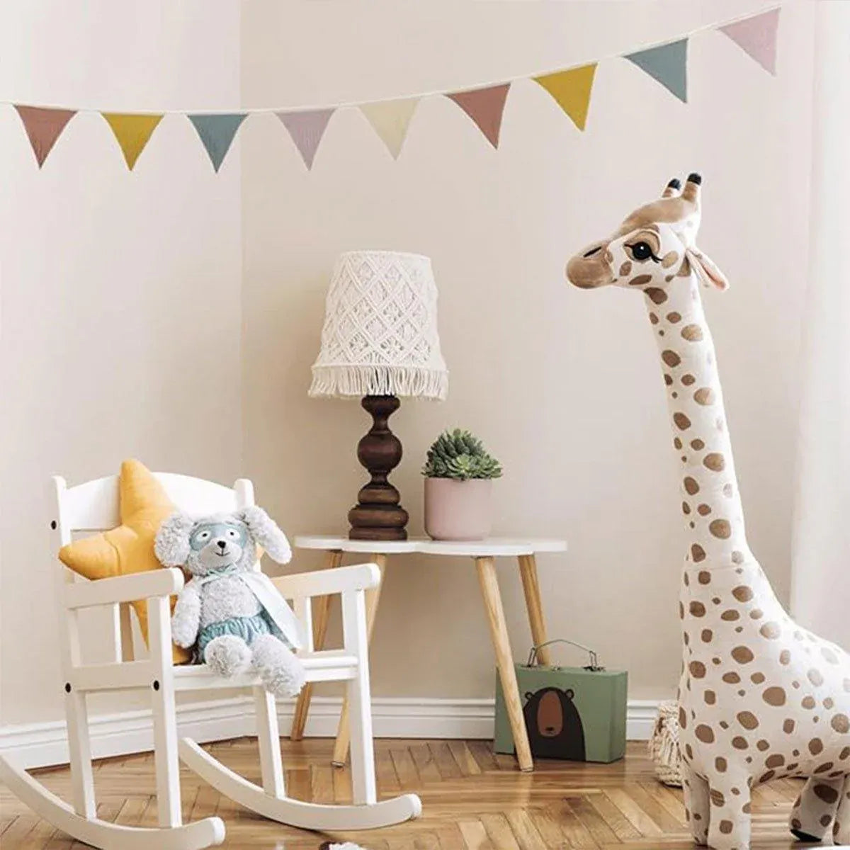 2PCS Triangle Bunting Flag Garland Hanging Flag Banner for Wedding Parties