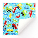 20pcs Cute Animal Cartoon Gift Wrapping Paper for Toys Bookskin and Crafts - Blue Car-20PCS