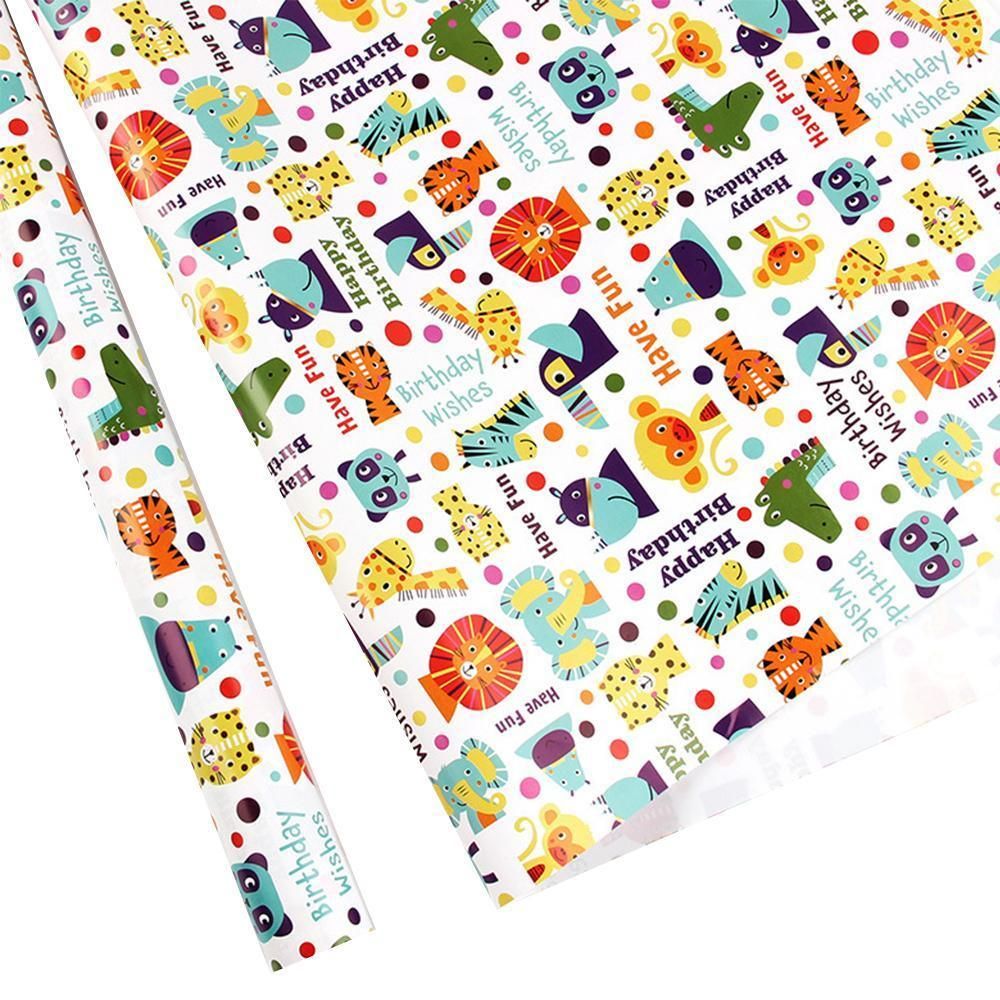 20pcs Cute Animal Cartoon Gift Wrapping Paper for Toys Bookskin and Crafts - Lions and tigers-20PCS