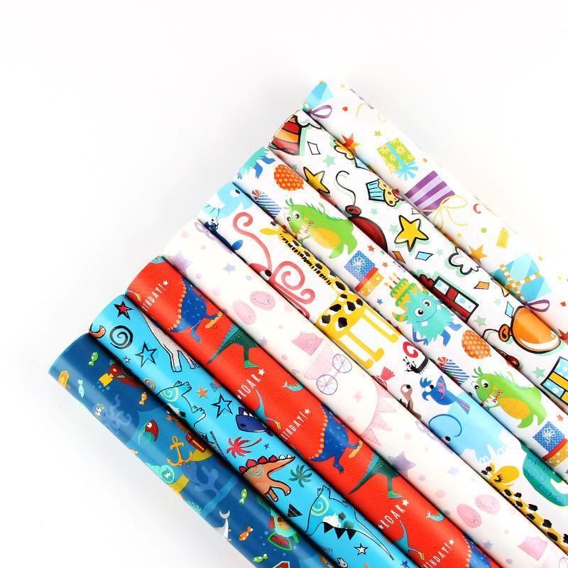 20pcs Cute Animal Cartoon Gift Wrapping Paper for Toys Bookskin and Crafts - Ice cream-20PCS