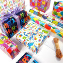 3 Pack Colorful Celebration with Premium Present Wrapping Paper - CSQQ