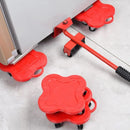 Heavy Duty Moving Tool Set Easy Move Five Piece Furniture Lifter Kit for Home - Black