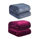 Soft Winter Flannel Blanket for Office Home Lunch Break Warm Cozy Throw Blanket - Grey Blue