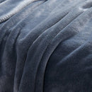 Soft Winter Flannel Blanket for Office Home Lunch Break Warm Cozy Throw Blanket - Grey Blue