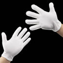 12 Pairs Cotton Work Gloves Breathable Knit L Black XL White - L